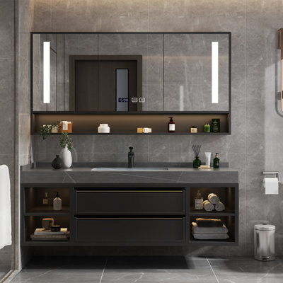 Modern light luxury style bathroom cabinet