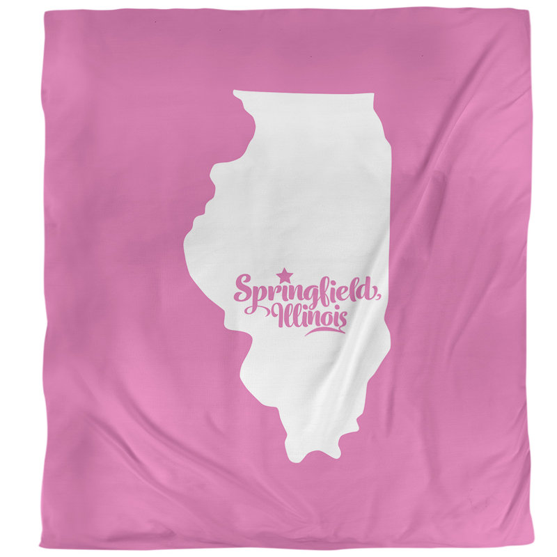 Housse de couette simple springfield illinois, Rose, Housse de couette pour lit simple, Microfibre