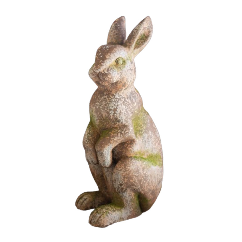 The Holiday Aisle® Modern Faux Concrete Rabbit With Head Forward In Multicolor