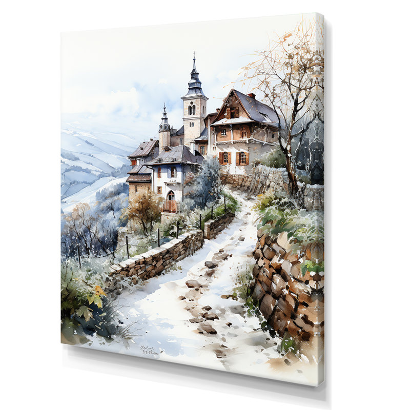 Vineyard Winter Scenery III, Toile tendue, H 20 po x l 12 po