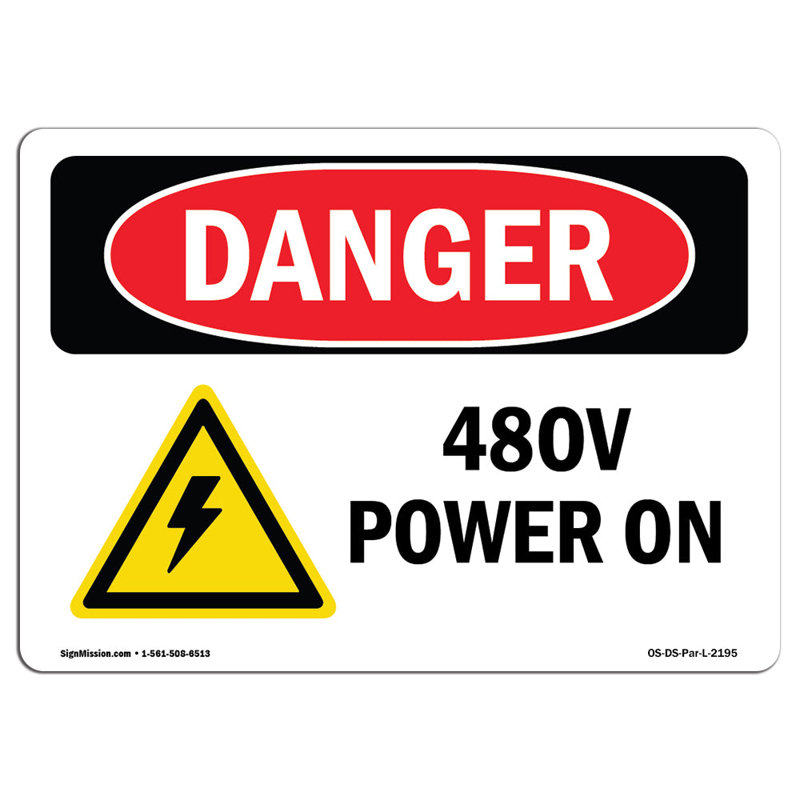 Panneau d'alimentation 480 V, H 12 po x l 18 po x P 0,1 po
