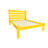 Canary Yellow Solid Wood Queen Bed Frame