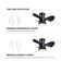 Sirius Indoor Black Flush Mount Ceiling Fan With LED Light Bulbs With Remote Control