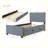 Modern Velvet Upholstered Platform Bed with Trundle-1686081475