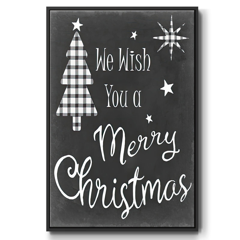 " We Wish ", Black Framed, 25" H x 17" W x 1.5" D