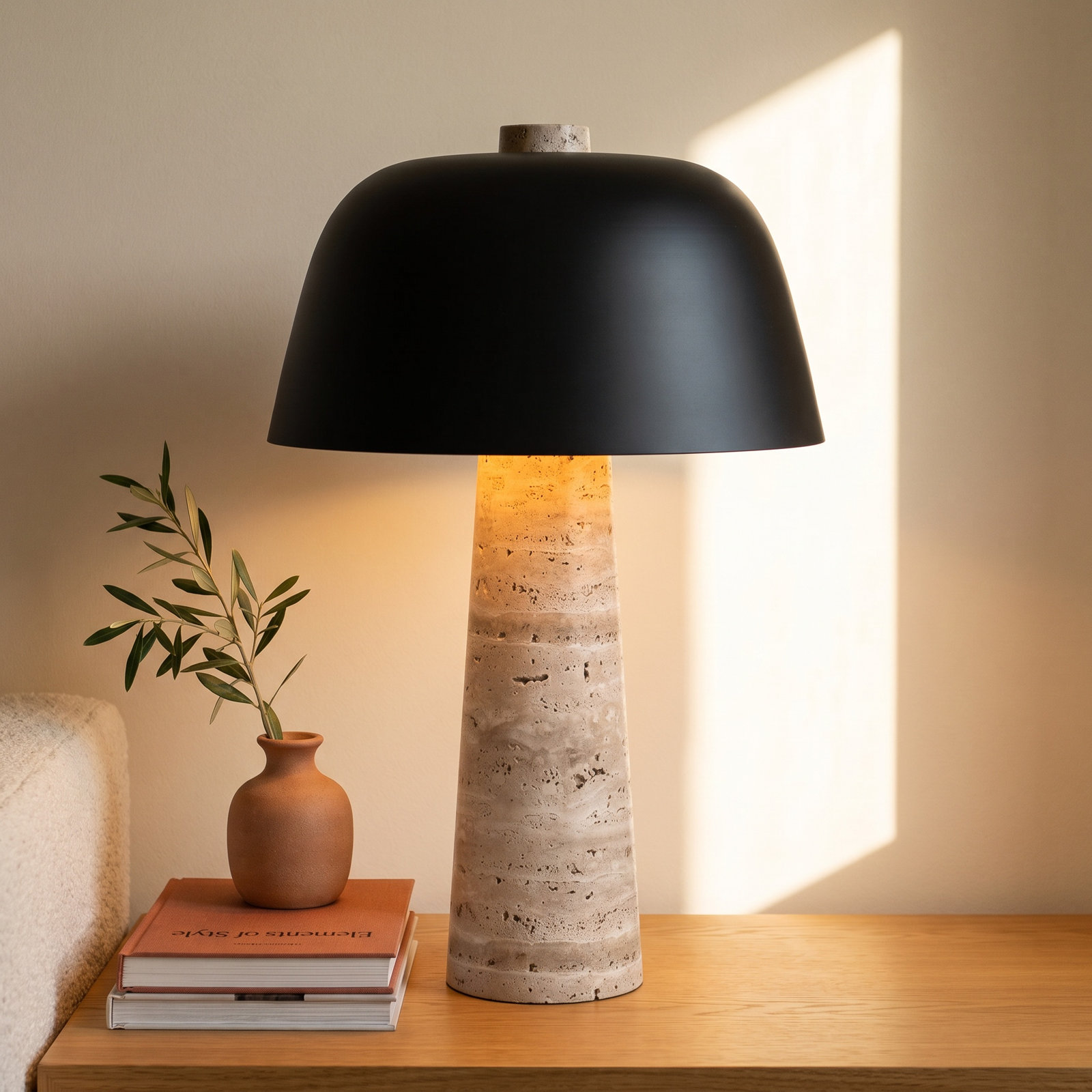 Accent Table Lamp, 16.1" H x 11.4" W x 11.4" D, Pink