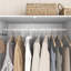 Garde-robe à 4 portes avec miroir et DEL, tablettes réglables et 2 tiroirs pour des solutions de rangement modernes-1280861723