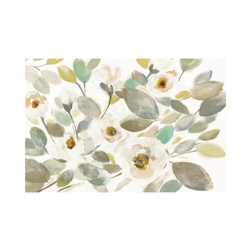 Blooming Branches II on White 1 Piece Wrapped Canvas Painting, 66.04cm H x 101.6cm W x 1.91cm D