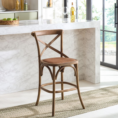 Franklin Solid Wood Counter Stool with Solid Wood Frame