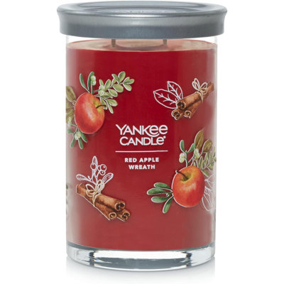 Red Apple Wreath Scented Tumbler Candle
