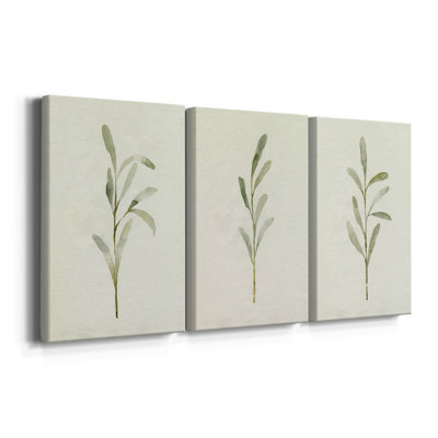 Olive Leaves I - Toile tendue avec châssis sur mesure - 3 pièces