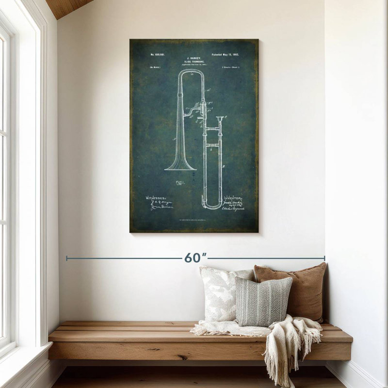 Slide Trombone Kynaat, 45" H x 30" W