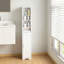 Grande armoire de rangement avec tablettes et porte réglables, bibliothèque moderne polyvalente pour la cuisine, la salle de bain, le salon, l'organisation de la chambre à coucher