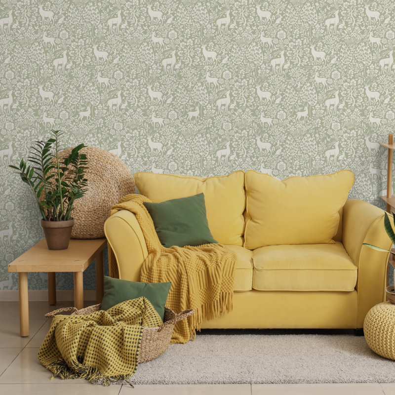 10.05m x 53cm Matte Wallpaper Roll, Green