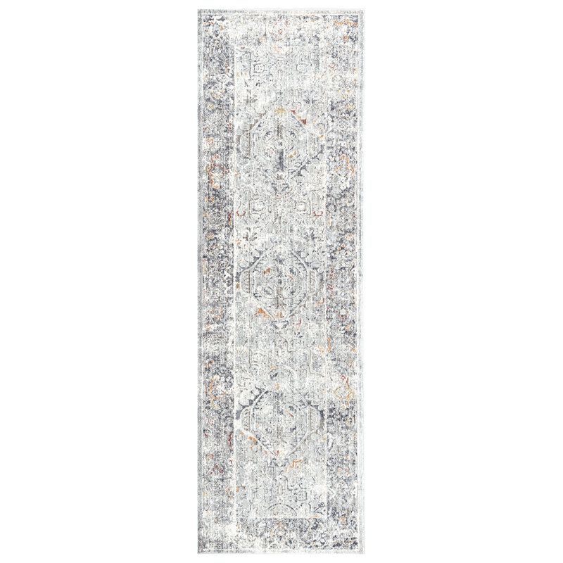 Tapis traditionnel en polyester de qualité supérieure Charleen, Tapis de couloir 2 pi 6 po x 7 pi 10 po