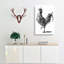 A Cock in Black & White by Johan Teyler - Wrapped Canvas-55368307