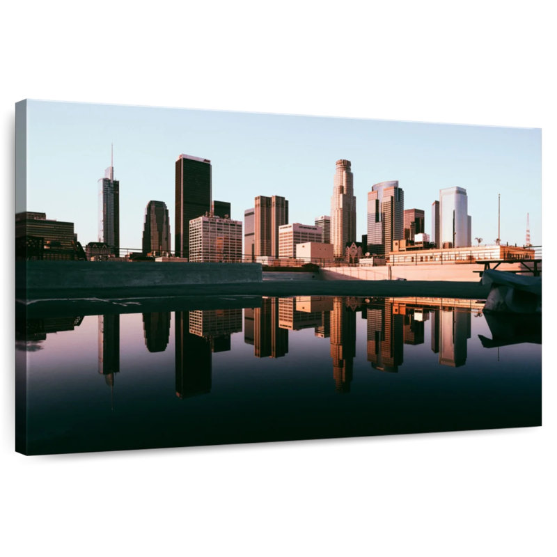 Sebbie Los Angeles Skyline Reflection, 30" H x 45" W