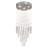 Modern Crystal Chandelier - Long High Ceiling Fixture For Foyer, Entryway, And Living Room, Diameter 15.8"