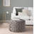 Round 24" Ottoman In Dark Grey Velvet-842932866