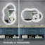 Miroir de salle de bain en forme de nuage à DEL avec rétro-éclairage, miroir de salle de bain anti-buée avec gradation continue, homologué ETL, étanche IP54, CRI90 +, verre trempé HD-2091663468