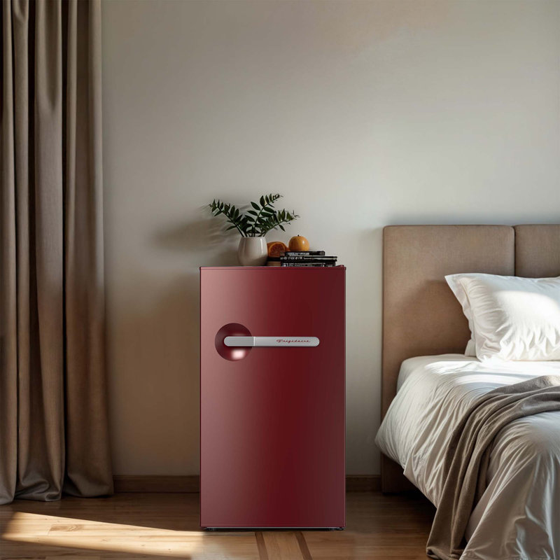 Frigidaire 3.2 Cu. Ft. Retro Compact Refrigerator with Chiller Compartment, Merlot