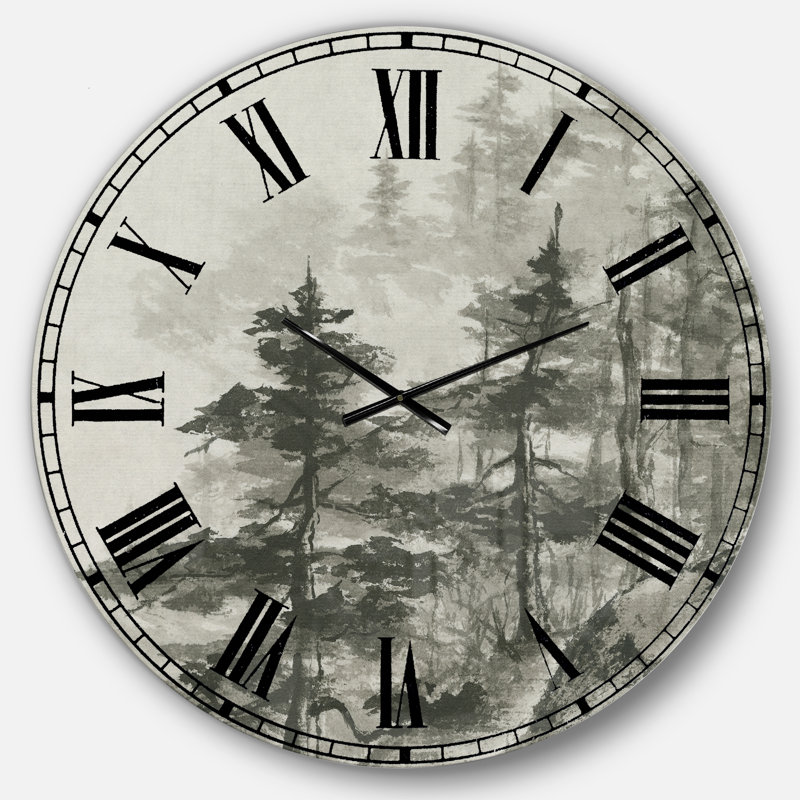 Asian Forest - Horloge murale chalet, Surdimensionné