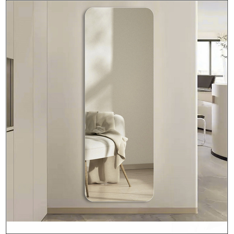 Wall-Mounted Round-Angle Dressing Mirror with High-Quality 5mm Silver Mirror and Explosion-Proof Glass for Safe and Stylish Reflections