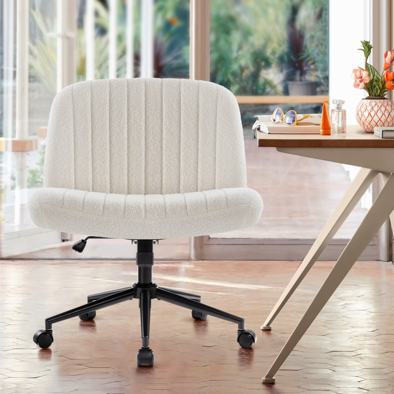 Latitude Run Velvet and Fabric Office Chair