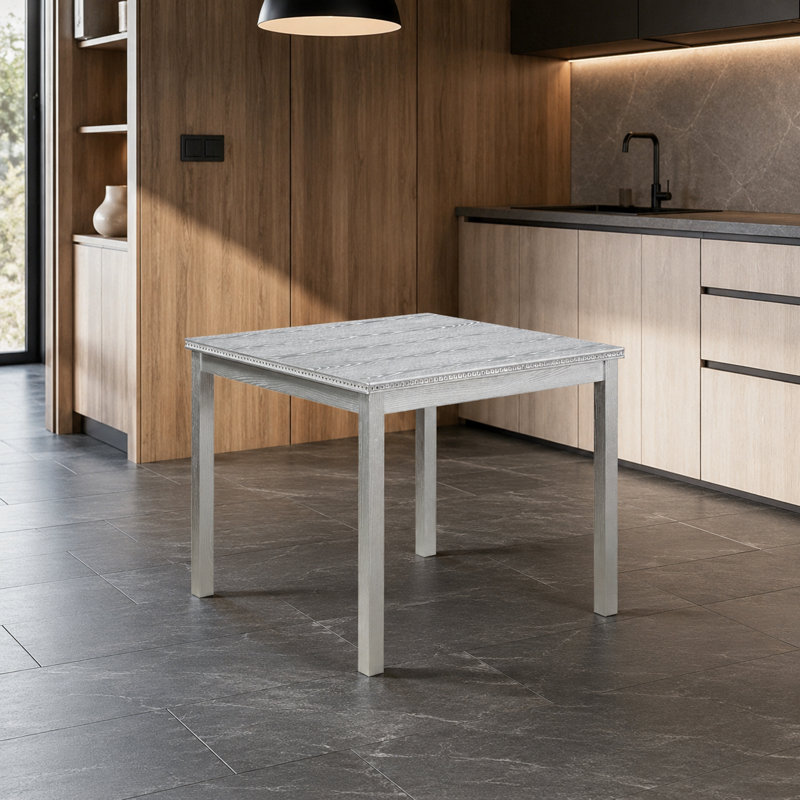 Table de salle à manger carrée pour 4 personnes, table de cuisine robuste et compacte, mobilier multifonctionnel