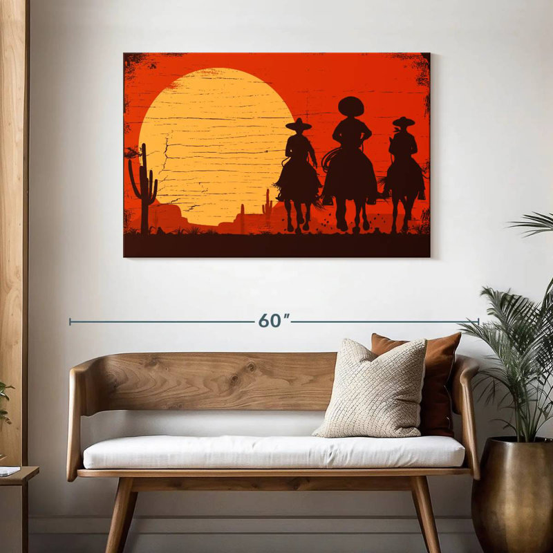 Cowboys mexicains Lelar, H 30 po x l 45 po