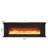 French Cream Retro Style Oak Fireplace Cabinet in White/Black, Villa Living Room Integrated Simulated Flame Heating TV Stand & Entryway Console-128941270-128941261