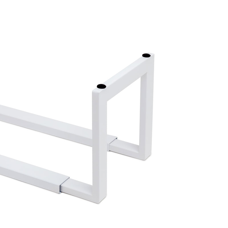 Range-chaussures extensible en acier robuste, Blanc mat