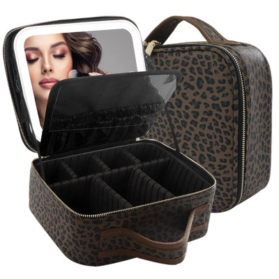 Trousse de maquillage avec miroir et trousse de voyage légère pour maquillage