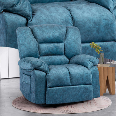 Anoushka 40.94" Wide Glider Standard Recliner with Massager