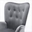Fauteuil à oreilles de style Mid-Century moderne, fauteuil capitonné en tissu de polyester avec pieds évasés en bois massif pour le bureau de la chambre à coucher et du salon-133095079-133095081