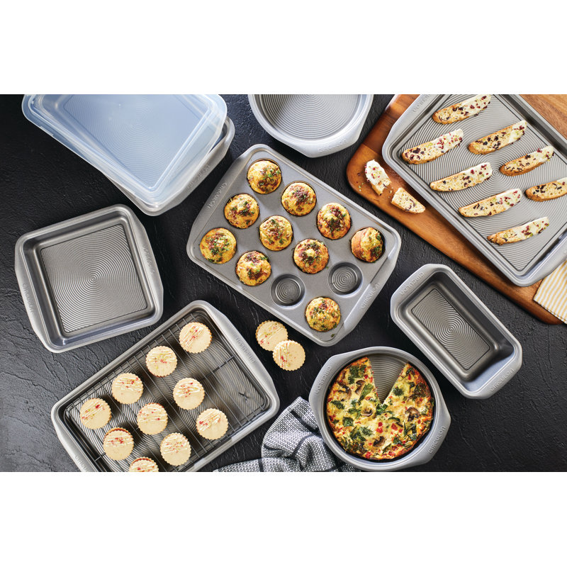 Circulon Bakeware Nonstick Bakeware Set / Baking Pans, 10 Piece, Gray