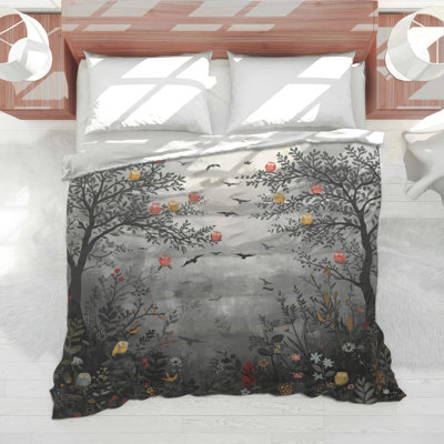 Édredon Owl Tree Forest Scene