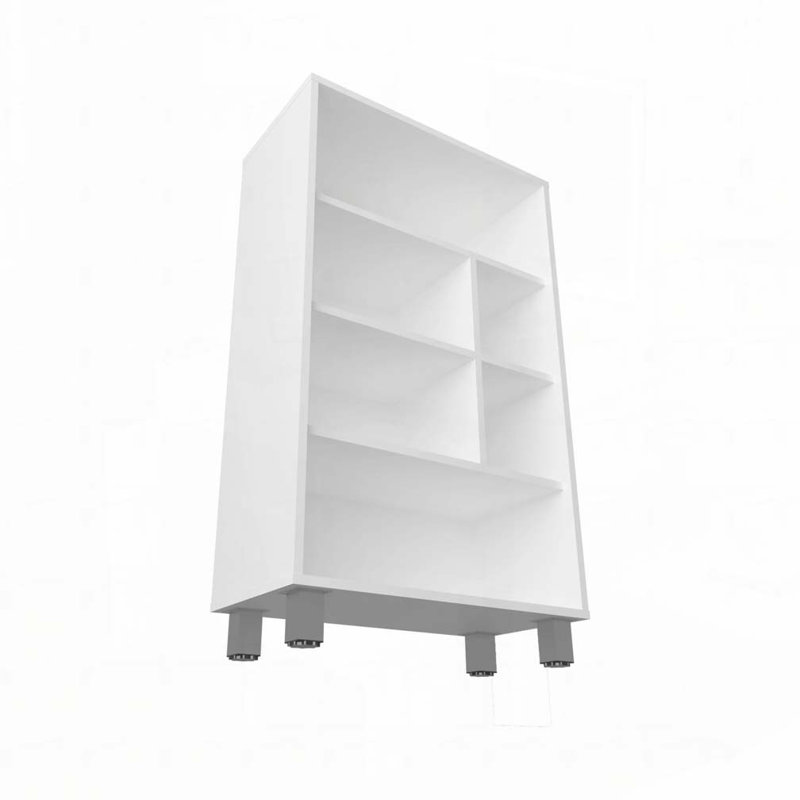 Bibliothèque avec 6 tablettes, Blanc