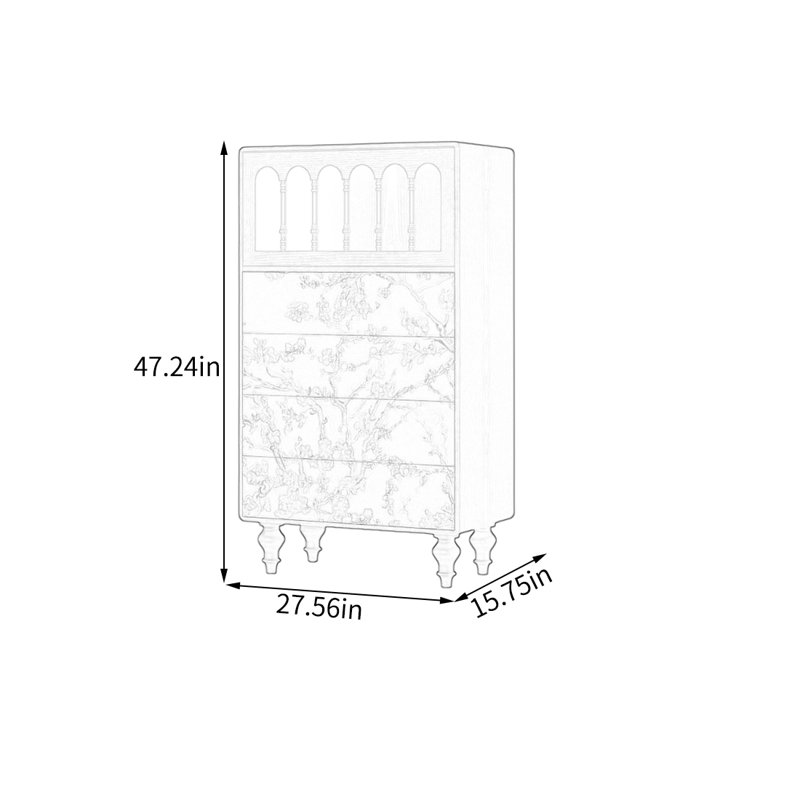 Pine Storage Cabinet with Large Capacity