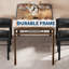 Ensemble de table de salle à manger pour 4 personnes avec chaises rembourrées, table de cuisine en bois et 4 chaises avec protecteurs d'angle pour petits espaces-1309911400-1309911405
