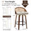 Tabouret de bar et de comptoir pivotant en simili cuir Leeana-960908662-960908661
