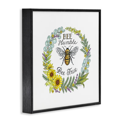 Bee Humble & True Framed Giclee Art, design by Deb Strain