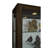 Spenser Sliding Door 5 Shelf Curio Cabinet in Deep Brown