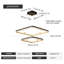 Adalynn 2 Square Rectangle Ring LED Chandelier,Modern Dimmable Pendant Light for Kitchen Island Living Room