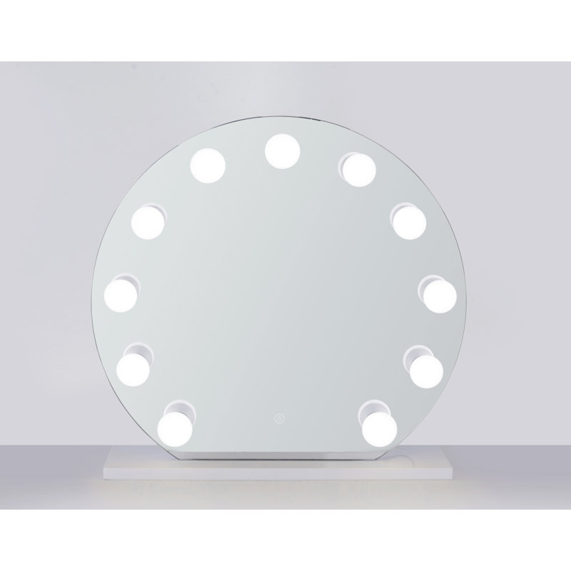 Miroir de salle de bain/meuble-lavabo lumineux Syn, Blanc