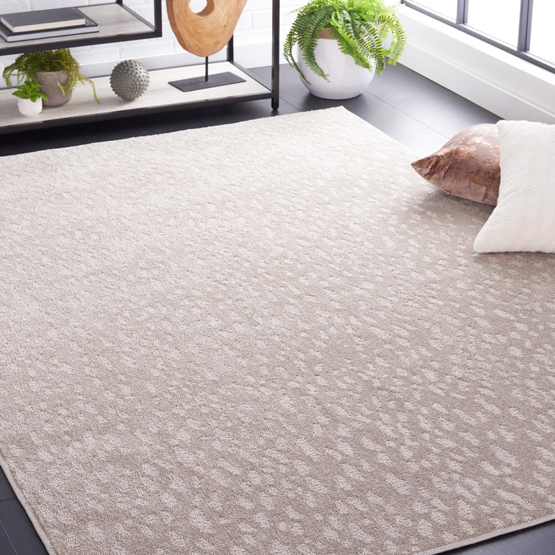 Motif et tapis uni beige 408, Rectangle 5 pi 3 po x 7 pi 6 po