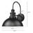 Outdoor Farmhouse Barn Lights, Rustic Outdoor Wall Sconce, Exterior Wall Lights, Front Door Mounted Lighting Fixture,Vintage Outside Lighting For Porch, Patio, Garage (Black, 2 Pack)-640342227