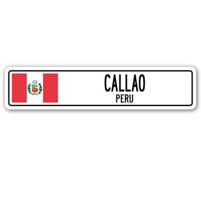 Plaque de rue en aluminium Boler Callao, Pérou