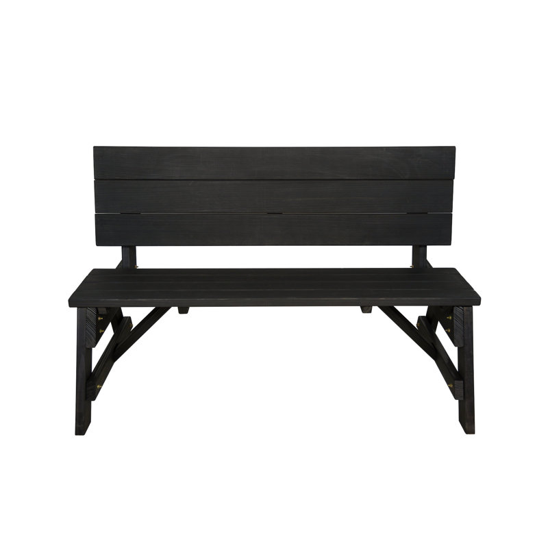Table de pique-nique Amish, Teinture noire semi-unie
