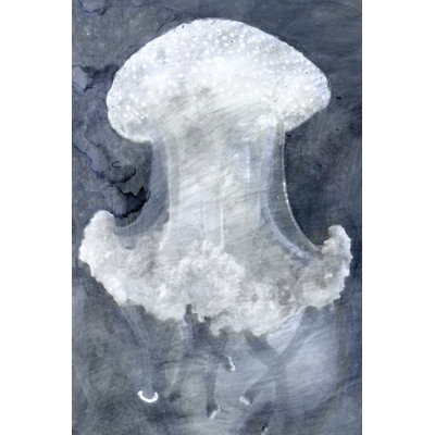 Indigo Jellyfish II - Wrapped Canvas Painting